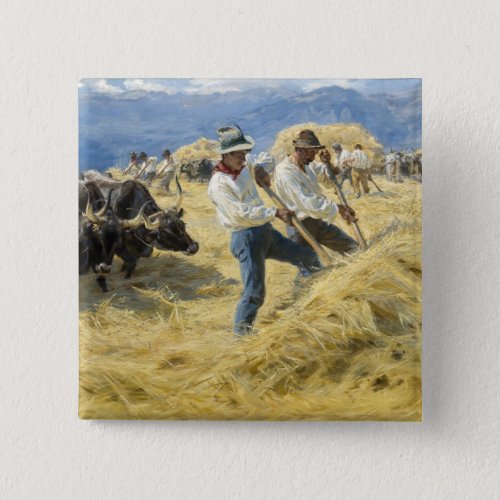 Peder Severin Kroyer _ Threshing in the Abruzzi Button