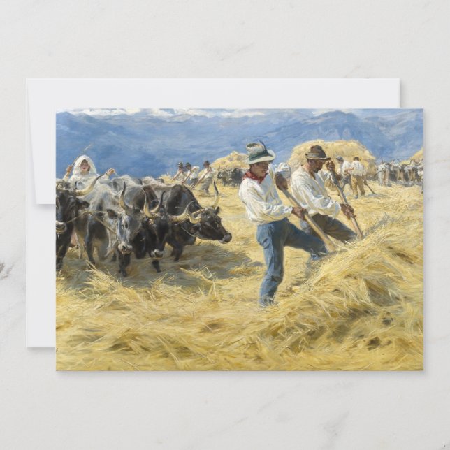 Peder Severin Kroyer - Threshing in the Abruzzi Invitation (Front)