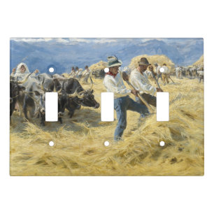 Peder Severin Kroyer - Threshing in the Abruzzi Light Switch Cover