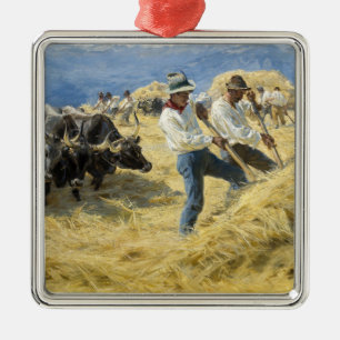 Peder Severin Kroyer - Threshing in the Abruzzi Metal Ornament