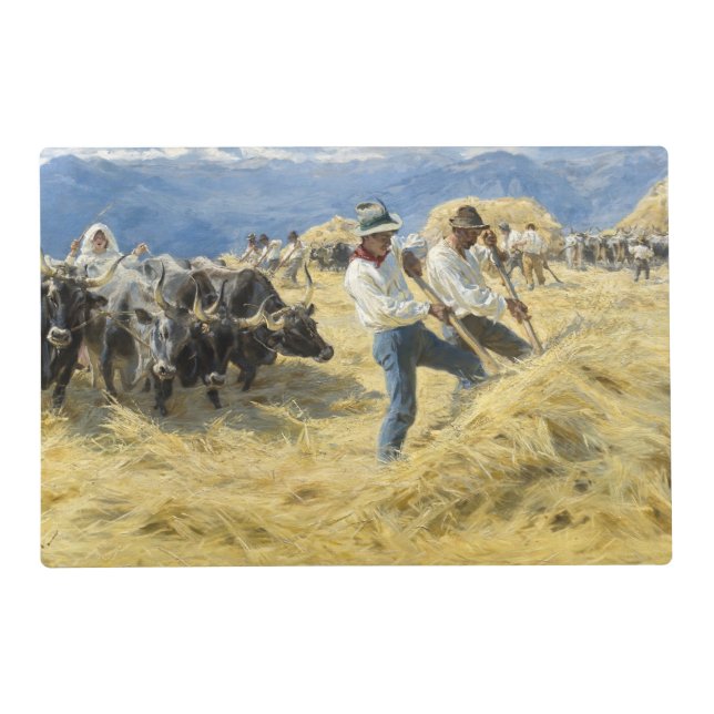 Peder Severin Kroyer - Threshing in the Abruzzi Placemat (Front)