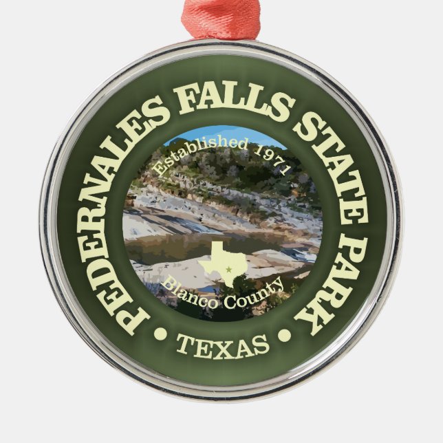 Pedernales Falls SP Metal Ornament (Front)