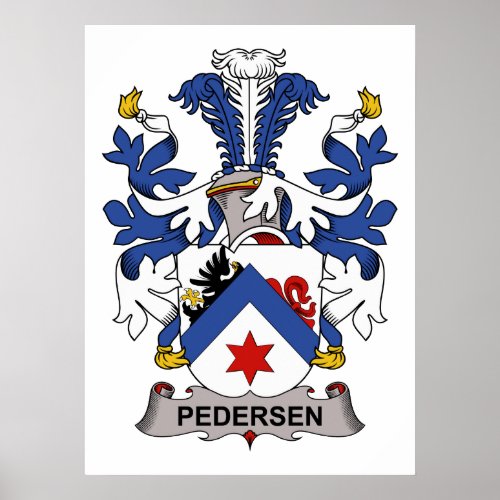 Pedersen Family Crest Poster