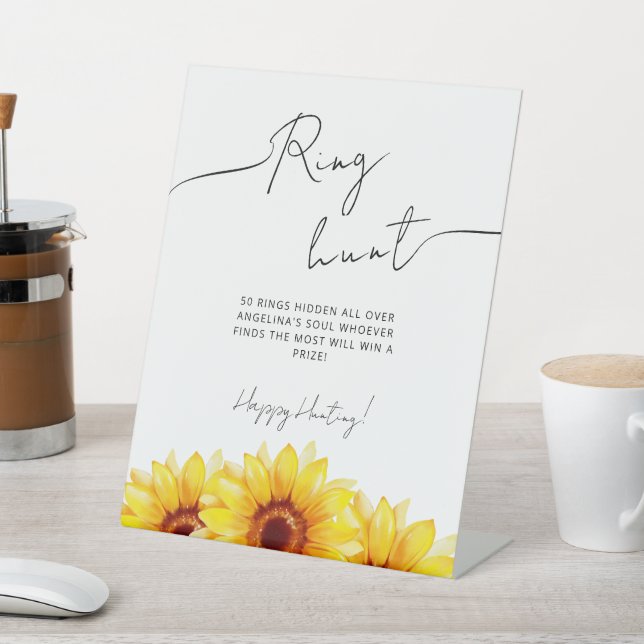 Pedestal Sign Bridal Shower in an elegant style. (In SItu)