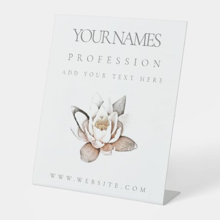Pedestal Sign : Business Promotion : White Lotus