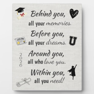 Pedestal Sign for Graduate Plaque