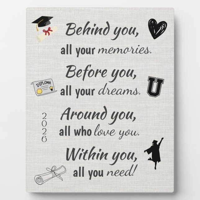 Pedestal Sign for Graduate Plaque (Front)