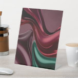 Pedestal sign in stylish abstract graphic