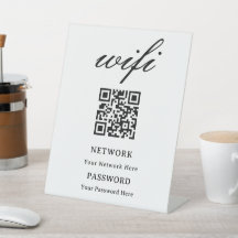 Pedestal Sign | Modern Wifi Password Network