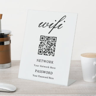 Pedestal Sign | Modern Wifi Password Network