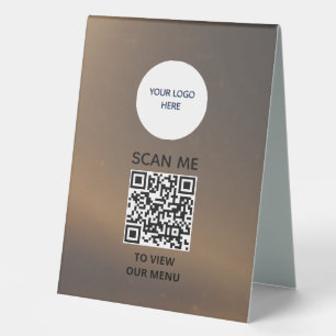 Pedestal Sign – QR Menu Display