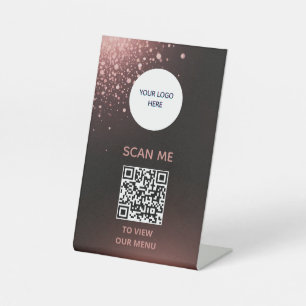 Pedestal Sign – QR Menu Display