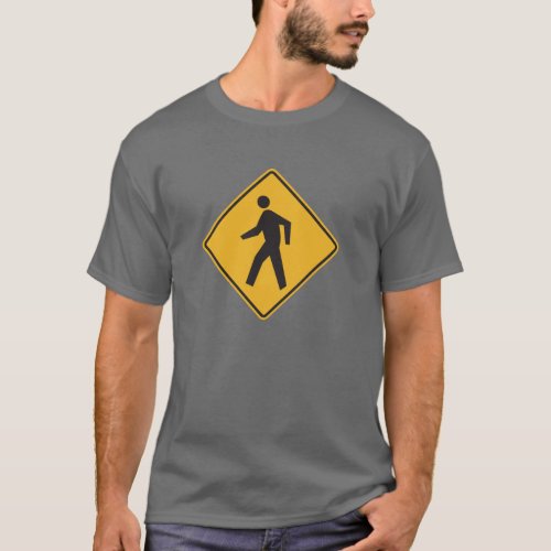 Pedestrian Crossing Street Sign T_Shirt