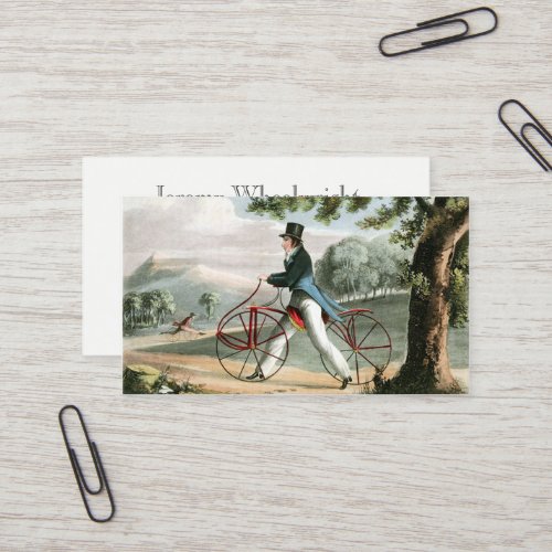 Pedestrian Hobbyhorse Vintage Bicycle Custom Business Card