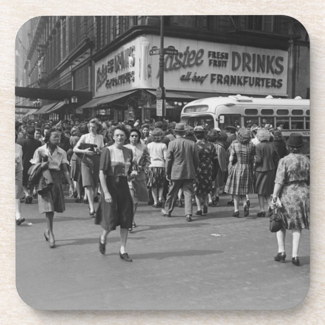 Pedestrians 2 drink coaster (Front)