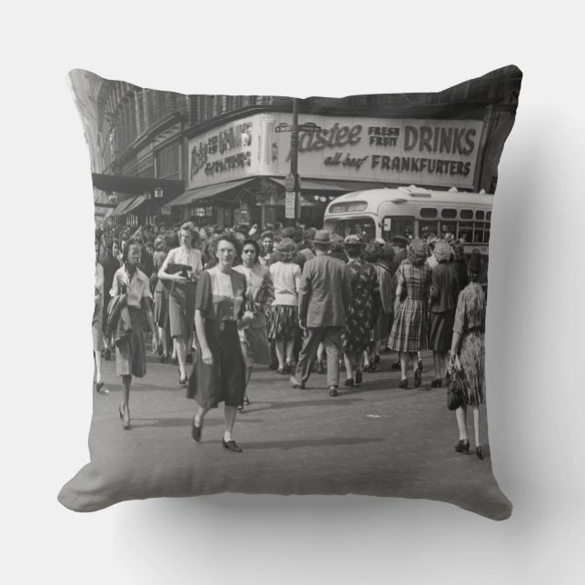 Pedestrians 2 throw pillow (Front)