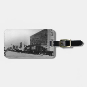 Pedestrians, cyclists, and horse-carriages luggage tag