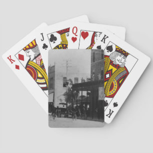 Pedestrians, cyclists, and horse-carriages poker cards