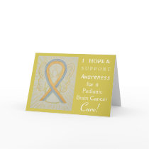 Pediatric Brain Cancer Awareness Ribbon Note Card