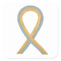 Pediatric Brain Cancer Awareness Ribbon Stickers