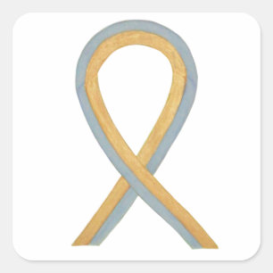 Pediatric Brain Cancer Awareness Ribbon Stickers
