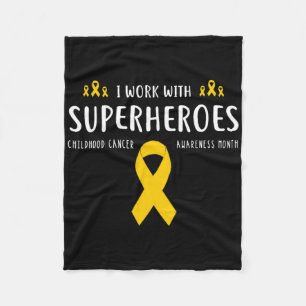 Pediatric Childhood Cancer Awareness Nurse Gifts Fleece Blanket