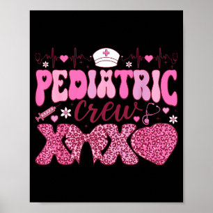 Pediatric Crew Xoxo Nurse Valentines Day Coquette Poster