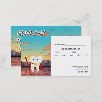 Pediatric Dentist Appointment Reminder Card by FlynnStudios at Zazzle