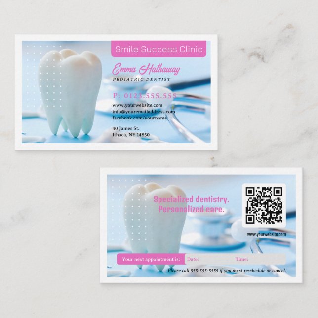 Pediatric Dentist | Dental Practice Business Card (Front/Back)