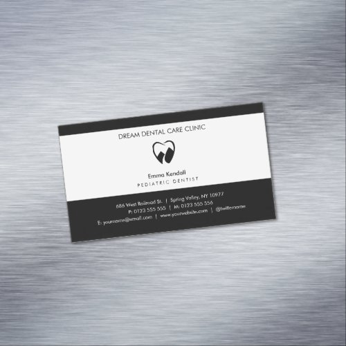 Pediatric Dentist  Dental Practice Business Card Magnet