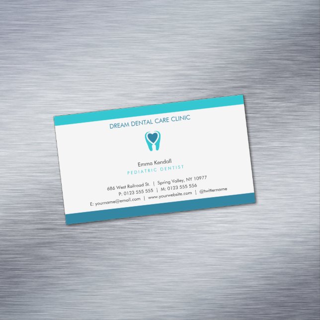 Pediatric Dentist | Dental Practice Business Card Magnet (In Situ)