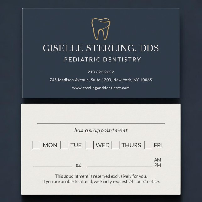 Pediatric Dentistry Tooth Appointment Reminder Card (Creator Uploaded)