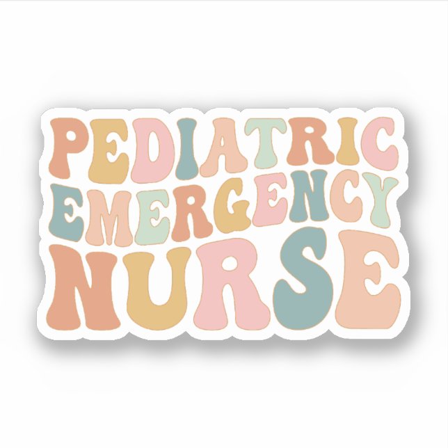 Pediatric Emergency Nurse, Pediatric ER Nurse Gift Sticker (Front)