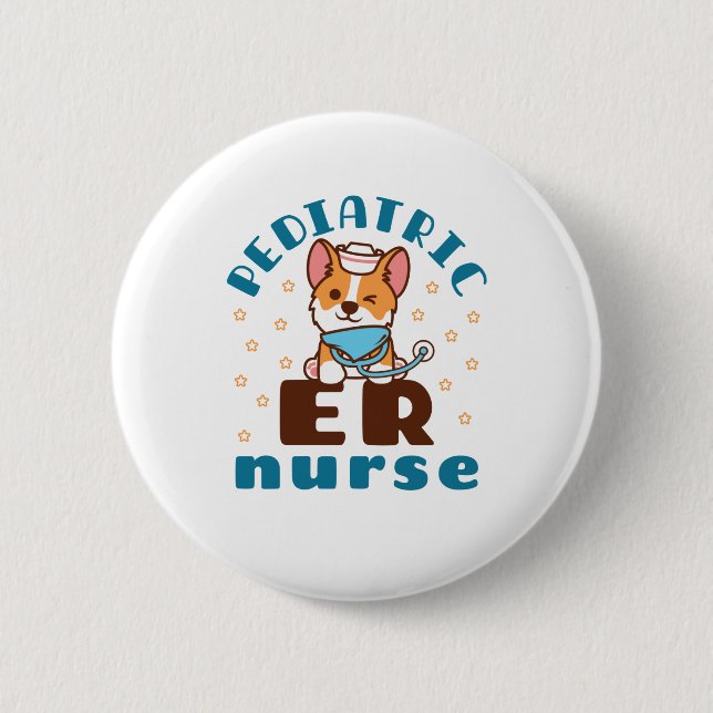 Pediatric ER Nurse Button (Front)