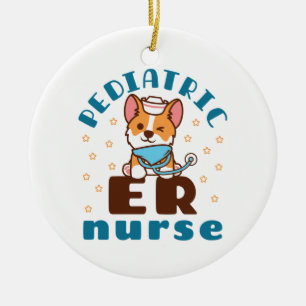 Pediatric ER Nurse Ceramic Ornament