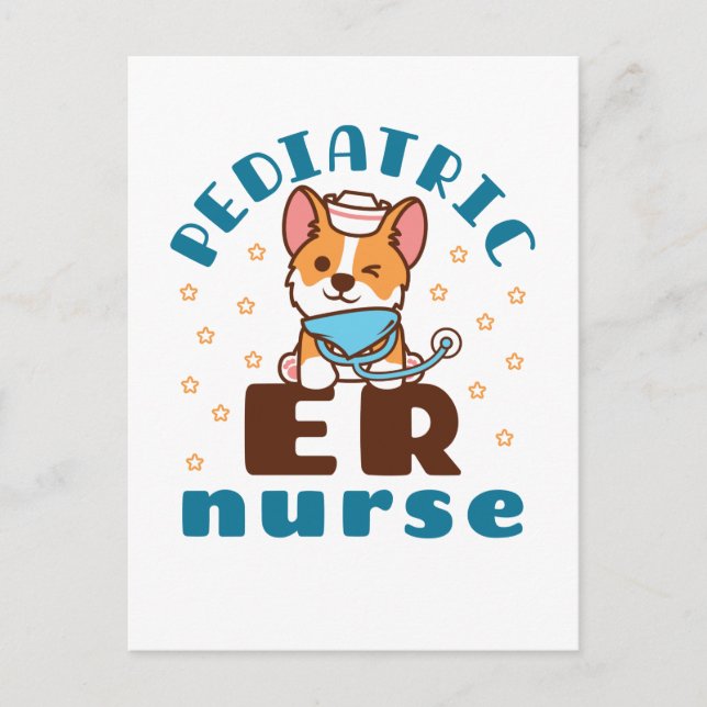 Pediatric ER Nurse Postcard (Front)