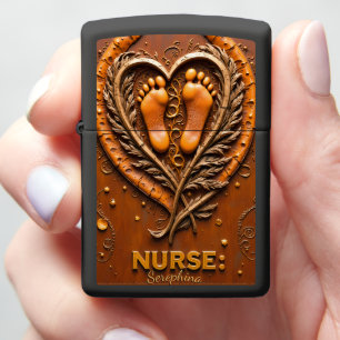 Pediatric Feet Angel Nurse Seraphina Gift Zippo Lighter