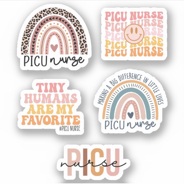 Pediatric Intensive Care, Cute PICU Nurse Pack Sticker (Front)