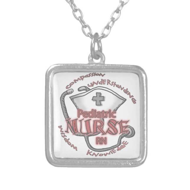 Pediatric Nurse Axiom Silver Plated Necklace (Front)