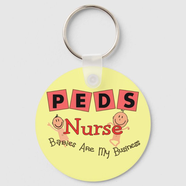 Pediatric Nurse "Babies Are My Business" Keychain (Front)