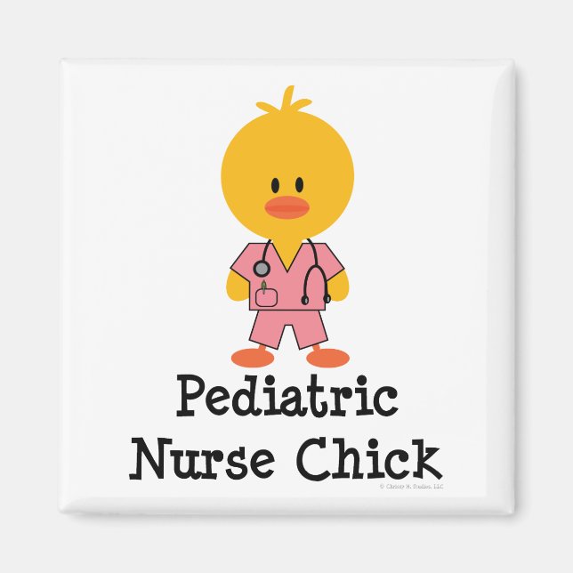 Pediatric Nurse Chick Magnet (Front)