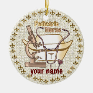Pediatric Nurse Collage custom name ornament