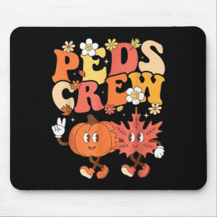 Pediatric Nurse Crew Thanksgiving Cute Pumpkin Ped Mouse Pad