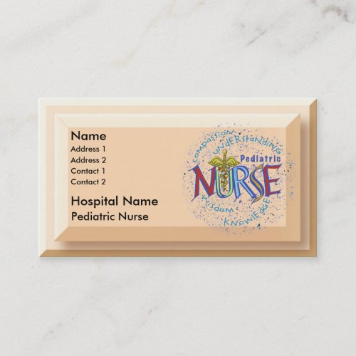 Pediatric Nurse custom name Business Cards
