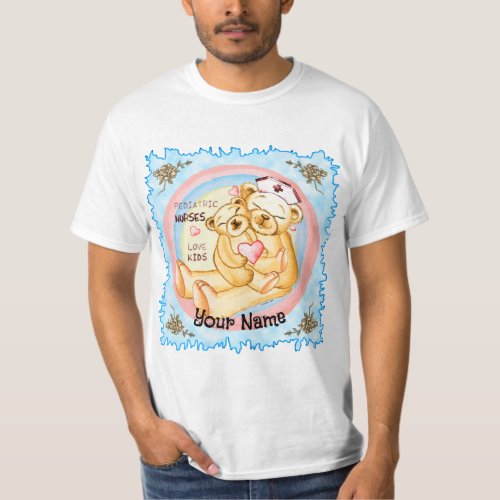 Pediatric Nurse custom name t_shirt