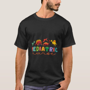 Pediatric Nurse Dinosaurs Picu Emergency Nurse Gra T-Shirt