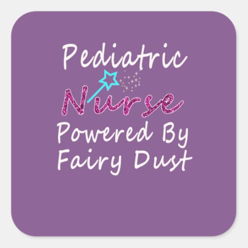 Pediatric Nurse fairy 2 Square Sticker