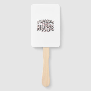 Pediatric Nurse Floral Vintage Engraving Design_1 Hand Fan