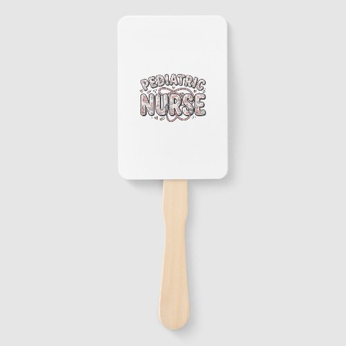 Pediatric Nurse Floral Vintage Engraving Design_1 Hand Fan
