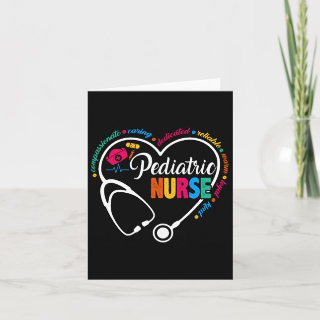 Pediatric Nurse Future Nurse Nursing School Nurse  Card (Front)